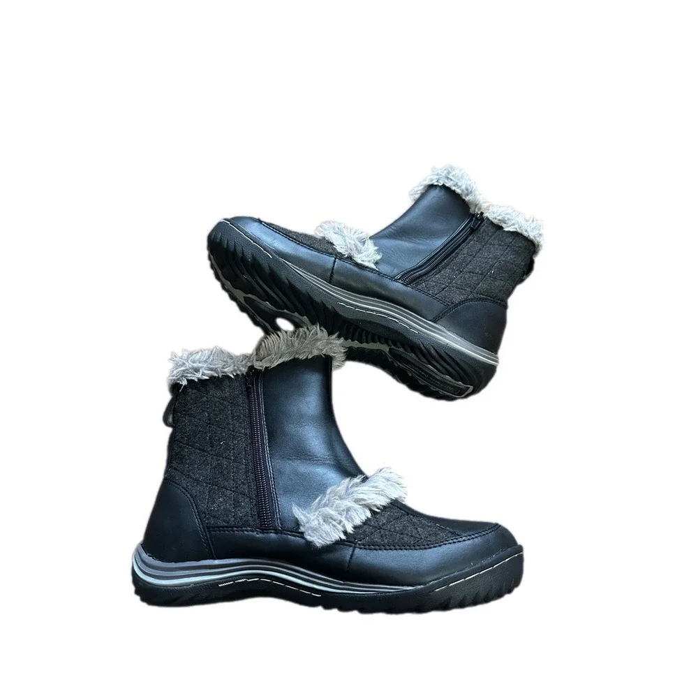 Jambu Eskimo Womens Black Quilted Faux Fur‎ Winter Boots WJ14ESK01 Size 7M
